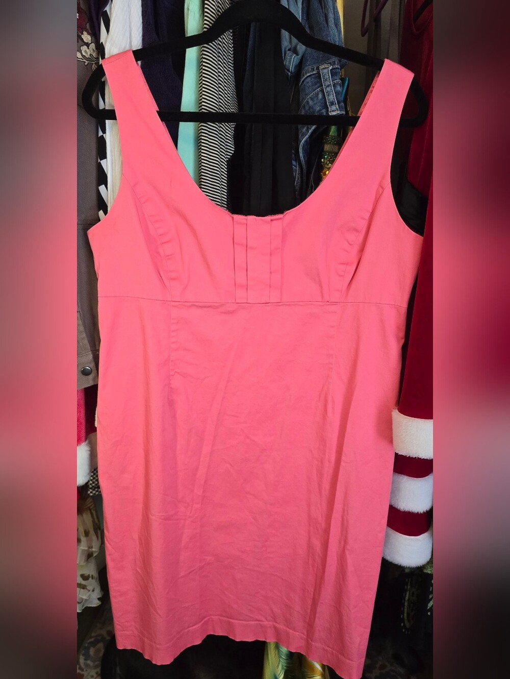 New York & Company Coral Pink Sleeveless Dress